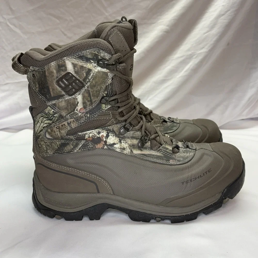 Columbia Bugaboot Plus III Snow Boots Mens 9 Wide Camo Omni-Heat BI1538